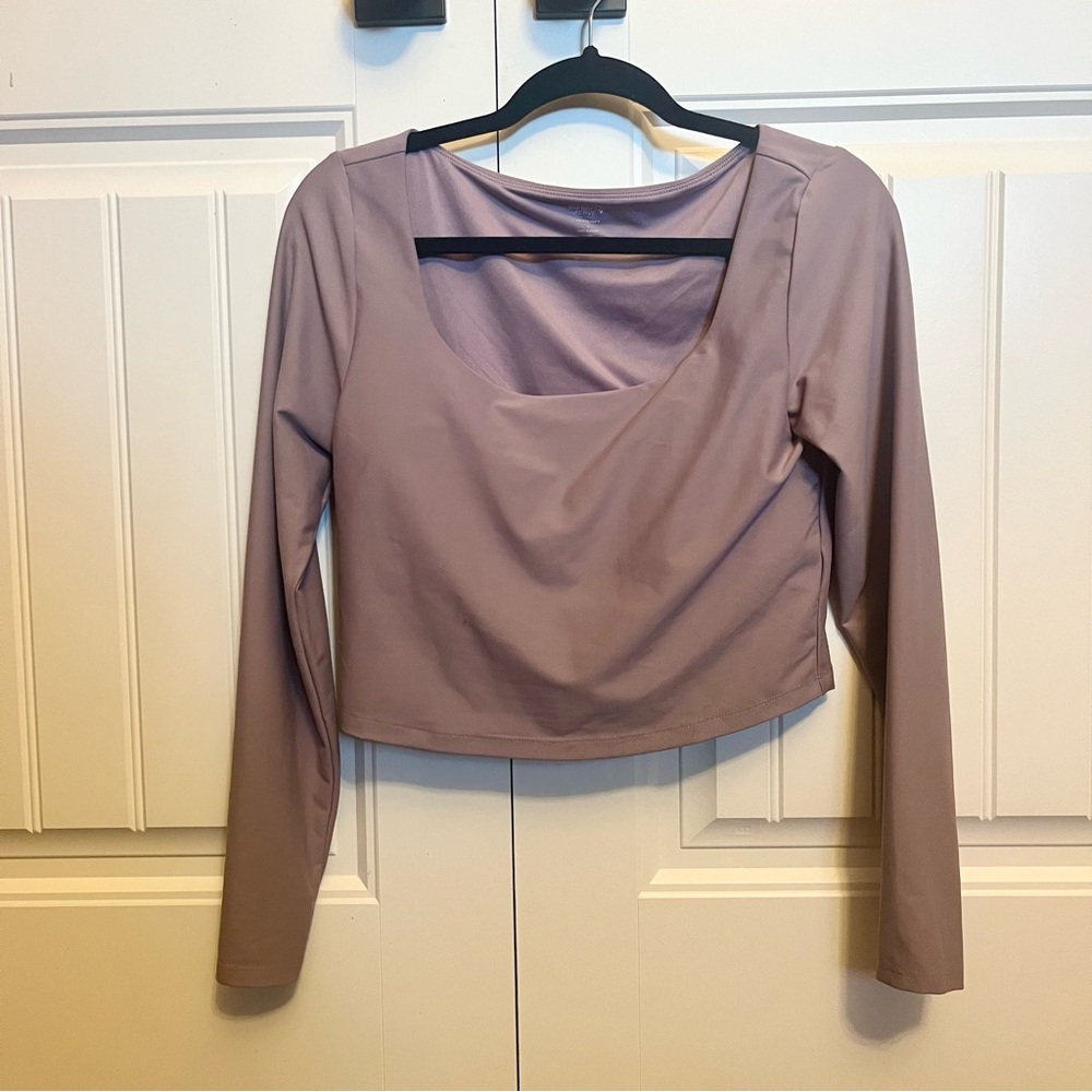 Old Navy Powersoft Mauve Long Sleeve Blouse
